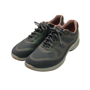 Ecco Womens Size 7 EU 38 Gray Pink Mesh Comfort Walking Shoes Casual Lightweight
